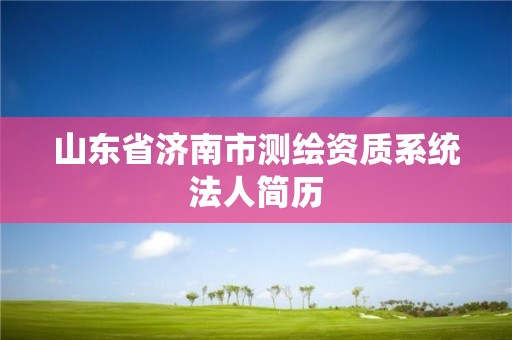 山東省濟(jì)南市測(cè)繪資質(zhì)系統(tǒng)法人簡(jiǎn)歷