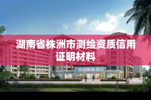 湖南省株洲市測繪資質信用證明材料