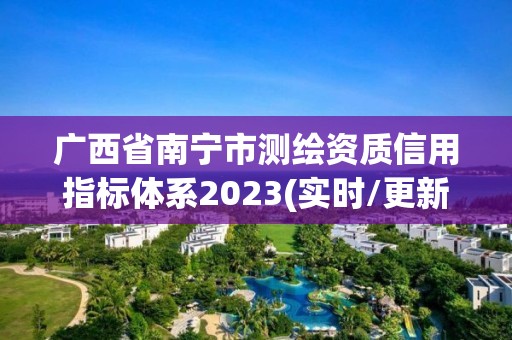 廣西省南寧市測繪資質信用指標體系2023(實時/更新中)