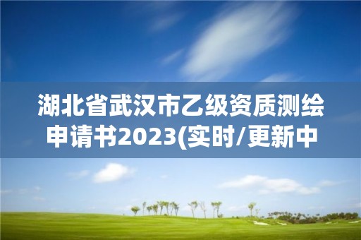 湖北省武漢市乙級資質測繪申請書2023(實時/更新中)