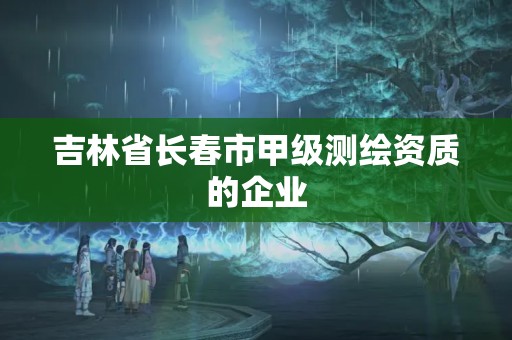 吉林省長春市甲級測繪資質的企業