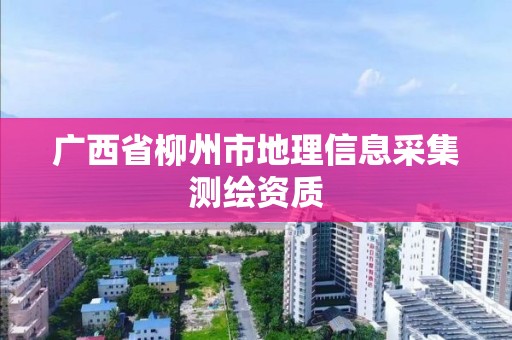 廣西省柳州市地理信息采集測繪資質