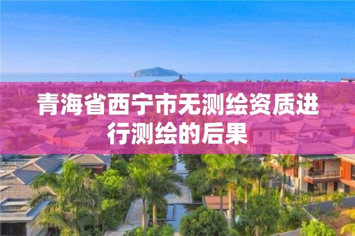 青海省西寧市無測繪資質進行測繪的后果