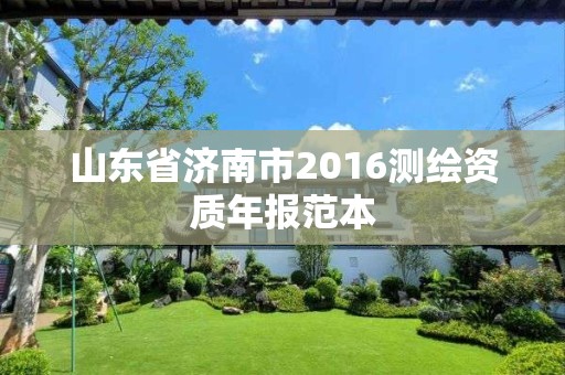 山東省濟南市2016測繪資質(zhì)年報范本