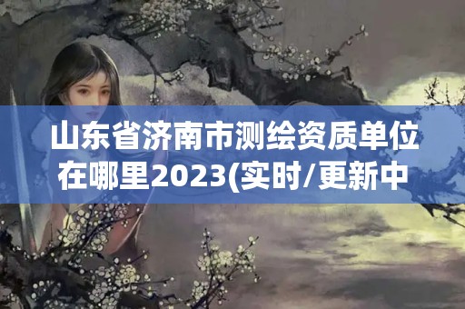 山東省濟南市測繪資質單位在哪里2023(實時/更新中)