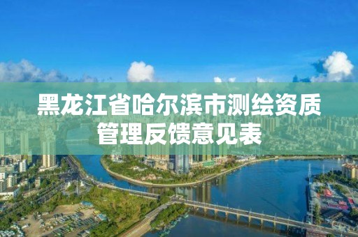 黑龍江省哈爾濱市測繪資質管理反饋意見表