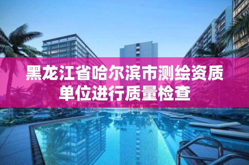 黑龍江省哈爾濱市測繪資質單位進行質量檢查