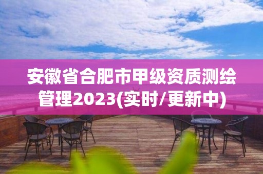 安徽省合肥市甲級資質測繪管理2023(實時/更新中)