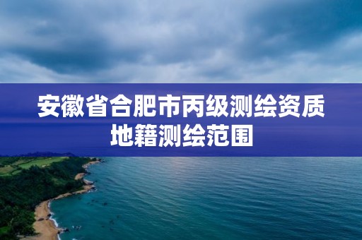 安徽省合肥市丙級(jí)測繪資質(zhì)地籍測繪范圍