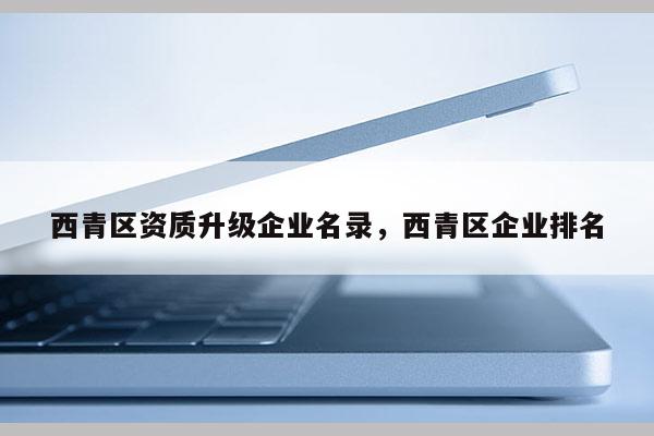 西青區資質升級企業名錄，西青區企業排名