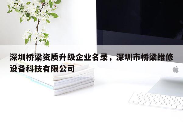 深圳橋梁資質升級企業名錄，深圳市橋梁維修設備科技有限公司